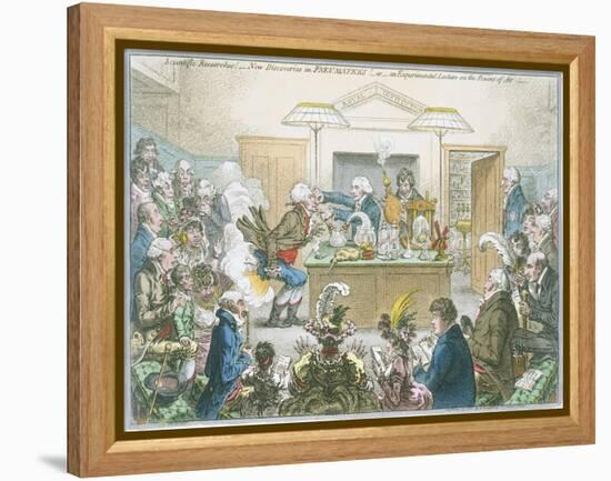 Chemical Lecture, 1802-James Gillray-Framed Premier Image Canvas