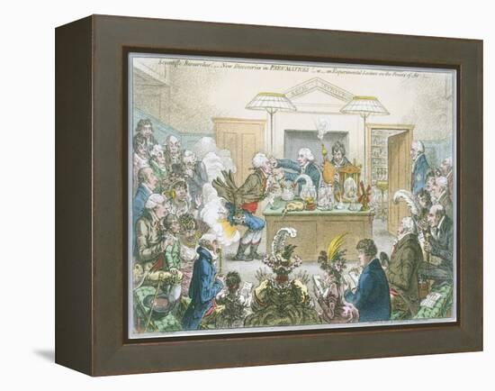 Chemical Lecture, 1802-James Gillray-Framed Premier Image Canvas