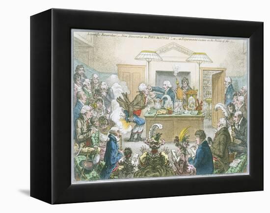 Chemical Lecture, 1802-James Gillray-Framed Premier Image Canvas