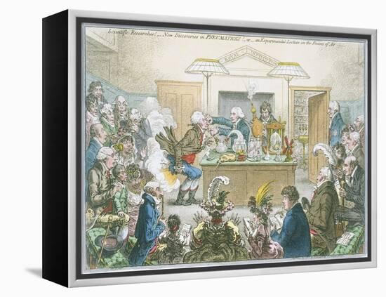 Chemical Lecture, 1802-James Gillray-Framed Premier Image Canvas