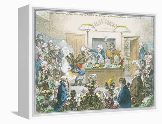 Chemical Lecture, 1802-James Gillray-Framed Premier Image Canvas