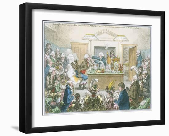 Chemical Lecture, 1802-James Gillray-Framed Giclee Print