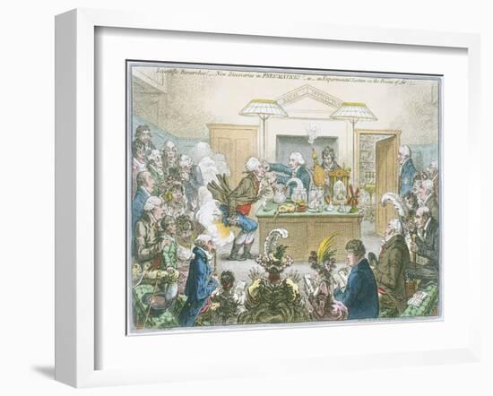 Chemical Lecture, 1802-James Gillray-Framed Giclee Print