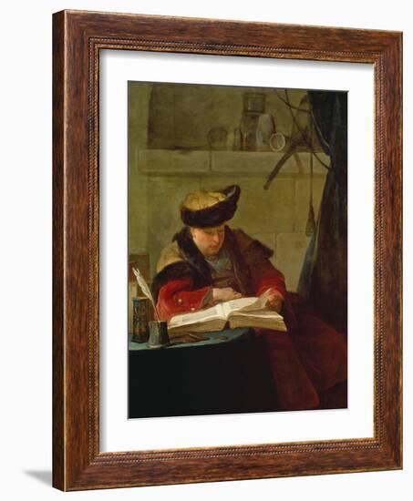 Chemiker in Seinem Labor, Le Souffleur-Jean-Baptiste Simeon Chardin-Framed Giclee Print