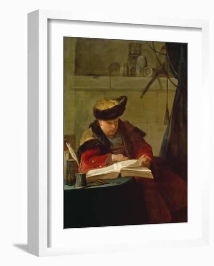 Chemiker in Seinem Labor, Le Souffleur-Jean-Baptiste Simeon Chardin-Framed Giclee Print