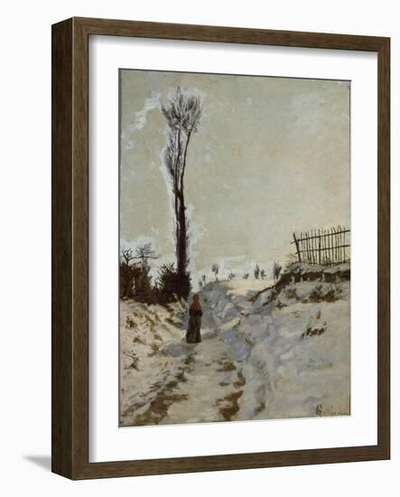 Chemin creux, effet de neige-Armand Guillaumin-Framed Giclee Print