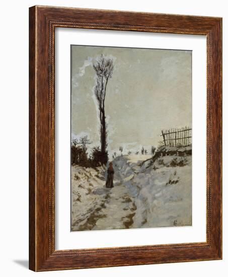 Chemin creux, effet de neige-Armand Guillaumin-Framed Giclee Print