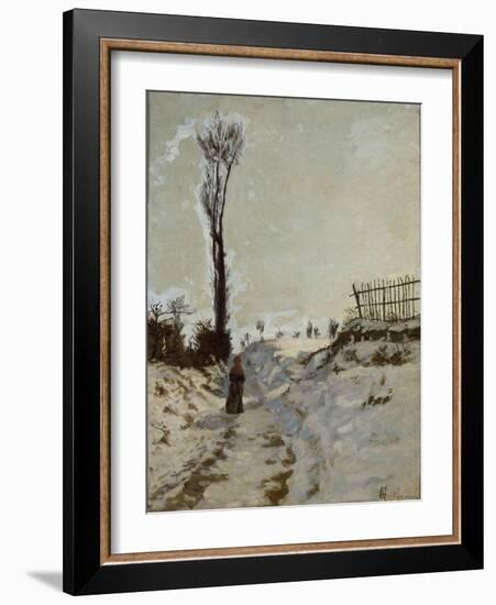 Chemin creux, effet de neige-Armand Guillaumin-Framed Giclee Print