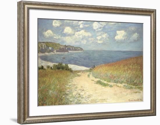 Chemin dans les bles a Pourville, 1882-Claude Monet-Framed Art Print