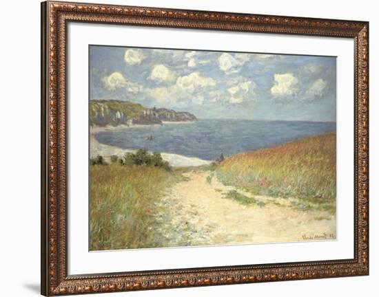 Chemin dans les bles a Pourville, 1882-Claude Monet-Framed Art Print