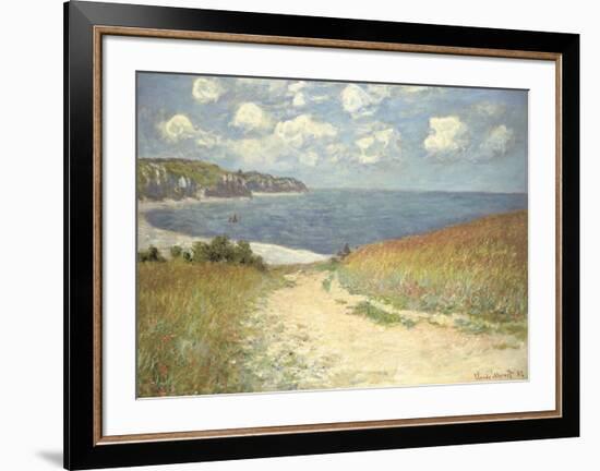 Chemin dans les bles a Pourville, 1882-Claude Monet-Framed Art Print