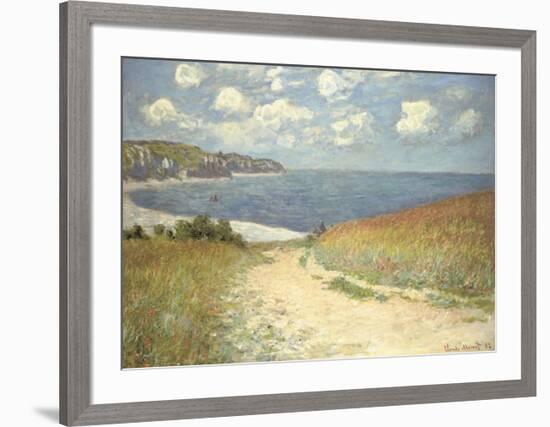 Chemin dans les bles a Pourville, 1882-Claude Monet-Framed Art Print