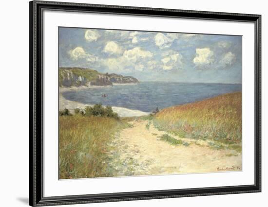 Chemin dans les bles a Pourville, 1882-Claude Monet-Framed Art Print