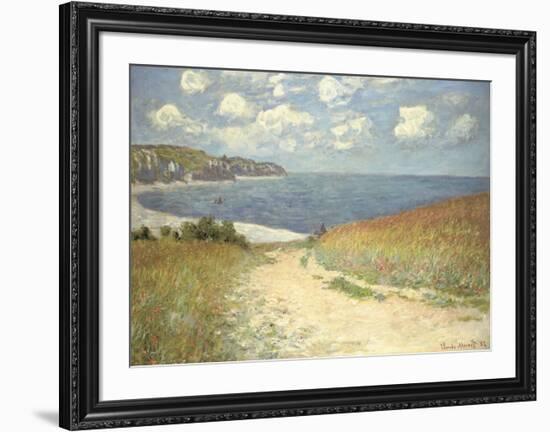 Chemin dans les bles a Pourville, 1882-Claude Monet-Framed Art Print