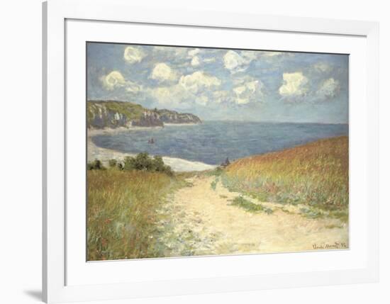 Chemin dans les bles a Pourville, 1882-Claude Monet-Framed Art Print