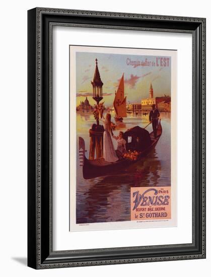 Chemin de fer Est Paris-Venise-Willette-Framed Art Print