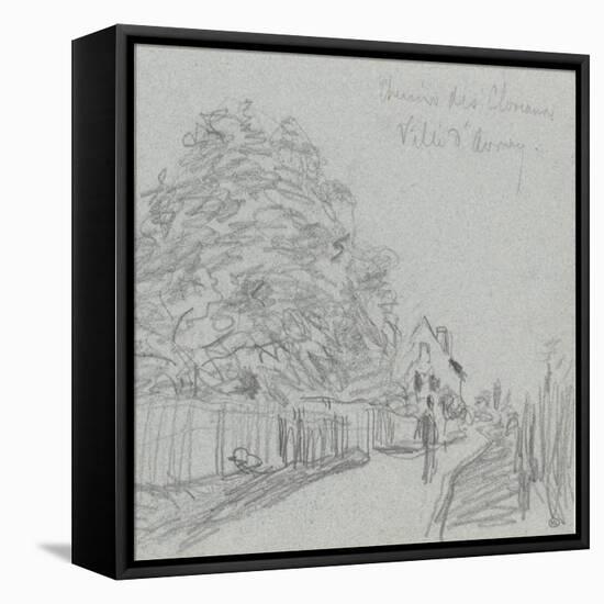 Chemin des Closeaux, à Ville d'Avray-Alfred Sisley-Framed Premier Image Canvas