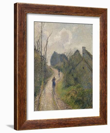 Chemin montant à Osny (Val d'Oise)-Camille Pissarro-Framed Giclee Print