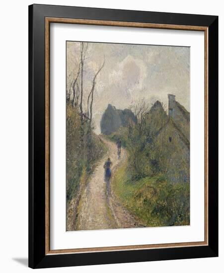 Chemin montant à Osny (Val d'Oise)-Camille Pissarro-Framed Giclee Print