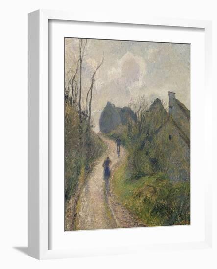 Chemin montant à Osny (Val d'Oise)-Camille Pissarro-Framed Giclee Print