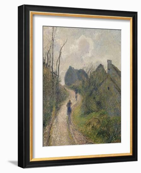 Chemin montant à Osny (Val d'Oise)-Camille Pissarro-Framed Giclee Print