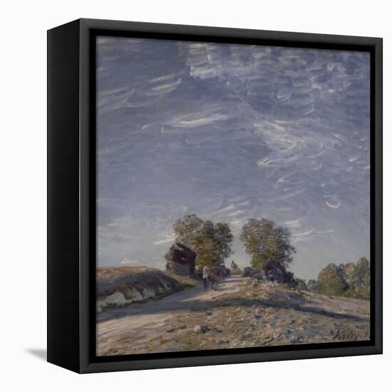 Chemin montant au soleil-Alfred Sisley-Framed Premier Image Canvas