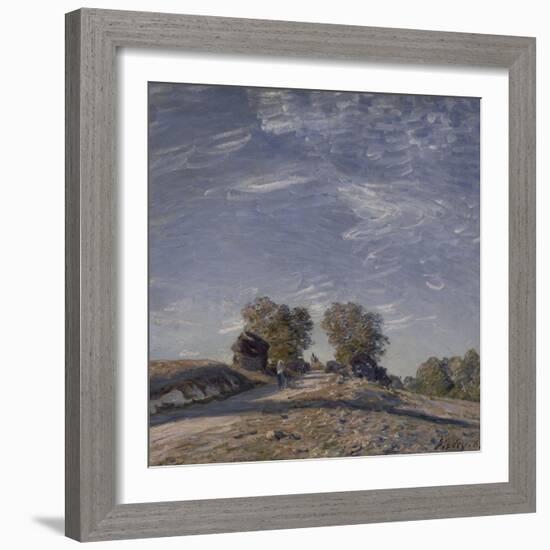 Chemin montant au soleil-Alfred Sisley-Framed Giclee Print