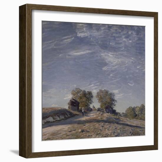 Chemin montant au soleil-Alfred Sisley-Framed Giclee Print