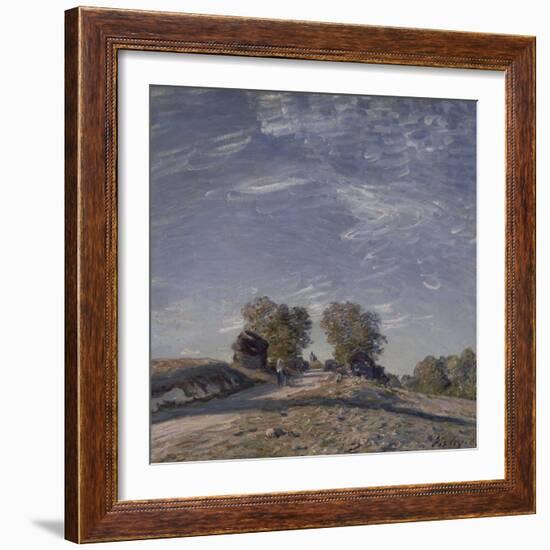 Chemin montant au soleil-Alfred Sisley-Framed Giclee Print