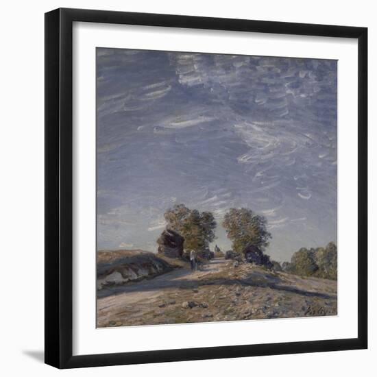 Chemin montant au soleil-Alfred Sisley-Framed Giclee Print