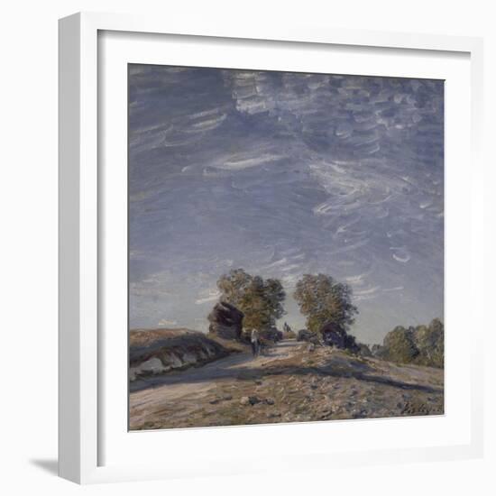 Chemin montant au soleil-Alfred Sisley-Framed Giclee Print