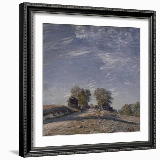 Chemin montant au soleil-Alfred Sisley-Framed Giclee Print