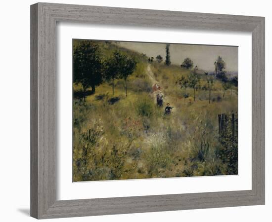 Chemin Montant dans les Hautes Herbes, c.1876-Pierre-Auguste Renoir-Framed Giclee Print