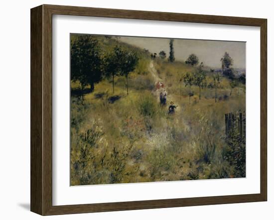 Chemin Montant dans les Hautes Herbes, c.1876-Pierre-Auguste Renoir-Framed Giclee Print