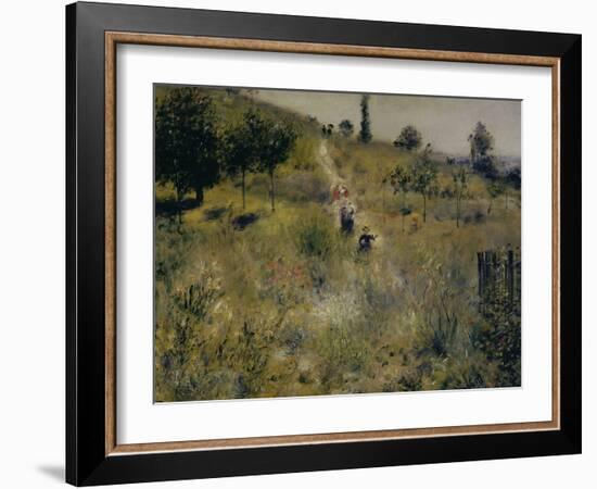 Chemin Montant dans les Hautes Herbes, c.1876-Pierre-Auguste Renoir-Framed Giclee Print