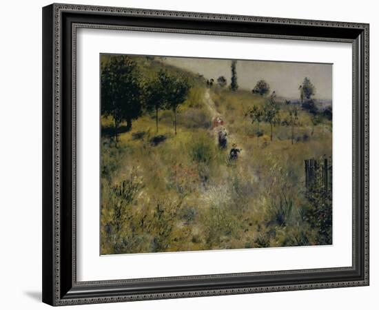 Chemin Montant dans les Hautes Herbes, c.1876-Pierre-Auguste Renoir-Framed Giclee Print