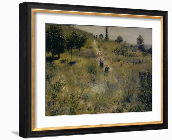 Chemin Montant dans les Hautes Herbes, c.1876-Pierre-Auguste Renoir-Framed Giclee Print