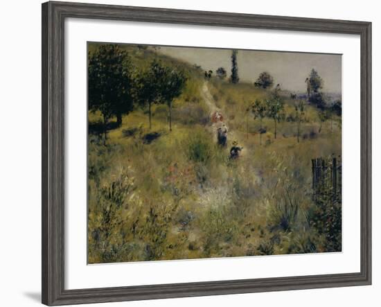 Chemin Montant dans les Hautes Herbes, c.1876-Pierre-Auguste Renoir-Framed Giclee Print