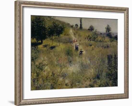 Chemin Montant dans les Hautes Herbes, c.1876-Pierre-Auguste Renoir-Framed Giclee Print