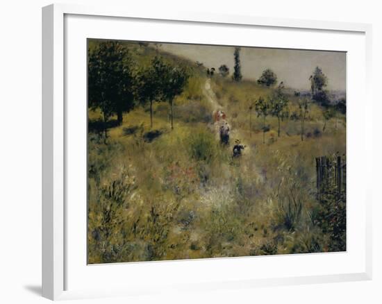 Chemin Montant dans les Hautes Herbes, c.1876-Pierre-Auguste Renoir-Framed Giclee Print