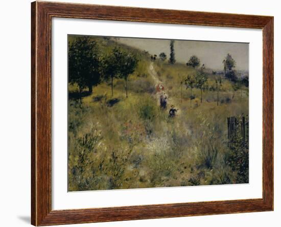 Chemin Montant dans les Hautes Herbes, c.1876-Pierre-Auguste Renoir-Framed Giclee Print