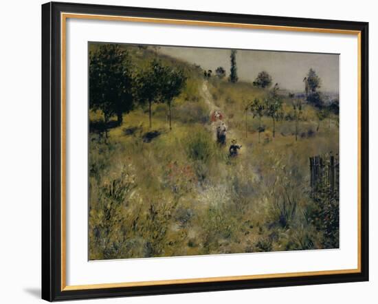 Chemin Montant dans les Hautes Herbes, c.1876-Pierre-Auguste Renoir-Framed Giclee Print