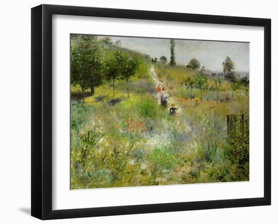 Chemin montant dans les hautes herbes. Oil on canvas (around 1875) 60 x 74 cm R. F. 2581.-Pierre-Auguste Renoir-Framed Giclee Print