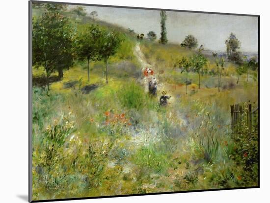 Chemin montant dans les hautes herbes. Oil on canvas (around 1875) 60 x 74 cm R. F. 2581.-Pierre-Auguste Renoir-Mounted Giclee Print