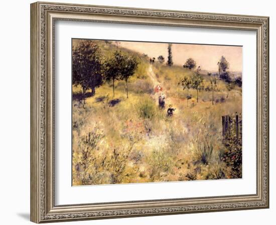 Chemin montant dans les hautes herbes-Pierre-Auguste Renoir-Framed Giclee Print