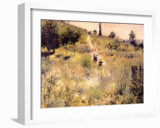 Chemin montant dans les hautes herbes-Pierre-Auguste Renoir-Framed Giclee Print