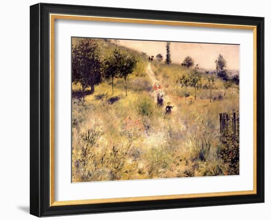 Chemin montant dans les hautes herbes-Pierre-Auguste Renoir-Framed Giclee Print