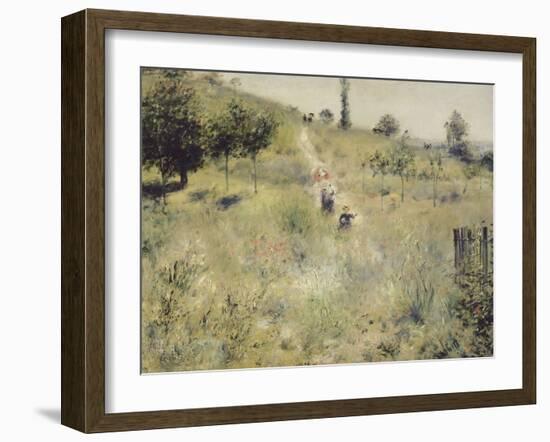 Chemin montant dans les hautes herbes-Pierre-Auguste Renoir-Framed Giclee Print