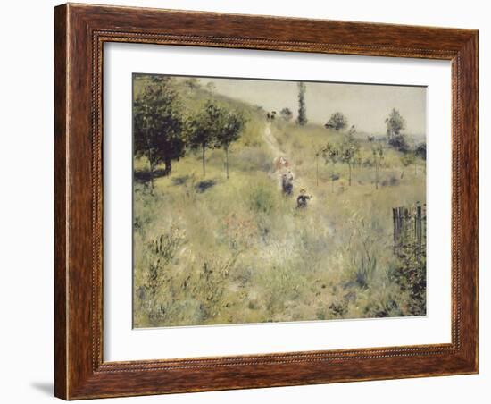 Chemin montant dans les hautes herbes-Pierre-Auguste Renoir-Framed Giclee Print