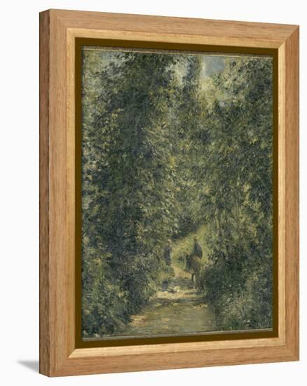 Chemin sous bois en été-Camille Pissarro-Framed Premier Image Canvas